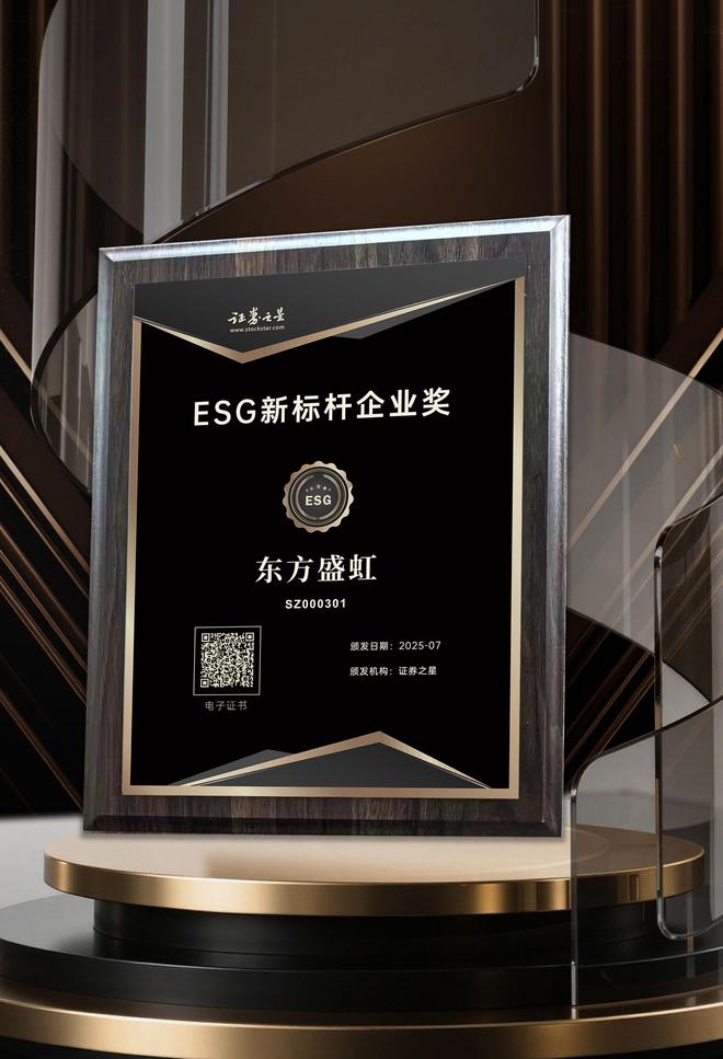 东方盛虹荣获证券之星ESG新标杆企业奖